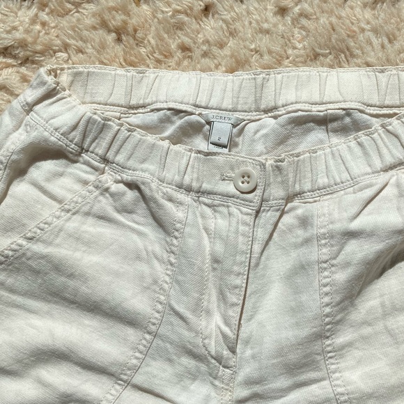 J.Crew White linen pant - Picture 2 of 3